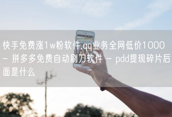 快手免费涨1w粉软件,qq业务全网低价1000 - 拼多多免费自动刷刀软件 - 